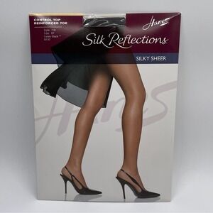 Hanes Silk Reflections Silky Sheer Control‎ Top Style 718 Size EF Pantyhose